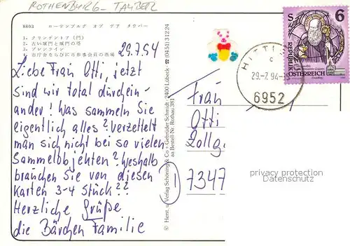 AK / Ansichtskarte Rothenburg_Tauber Tor Marktplatz Rothenburg Tauber