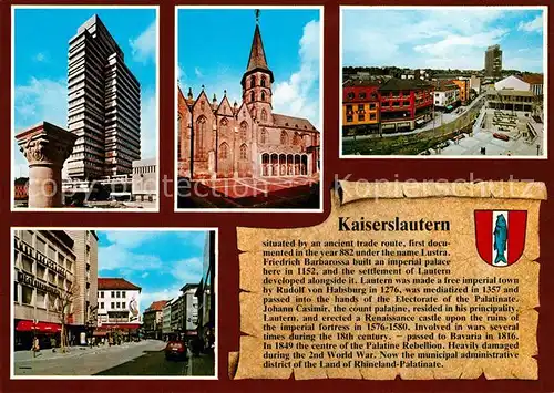 AK / Ansichtskarte Kaiserslautern Rathaus Kirche Fackelrondel Eisenbahnstrasse Kaiserslautern