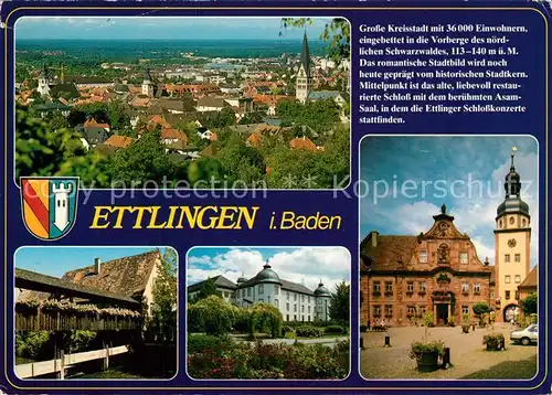 AK / Ansichtskarte Ettlingen Bruecke Schloss Ettlingen