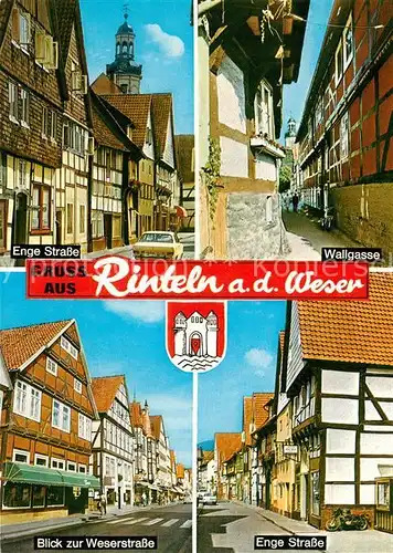 AK / Ansichtskarte Rinteln Wallgasse Enge Strasse Weserstrasse  Rinteln
