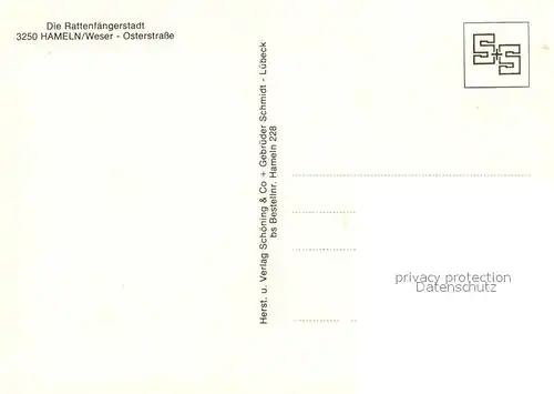AK / Ansichtskarte Hameln_Weser Osterstrasse Hameln Weser