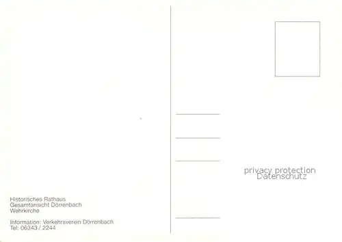 AK / Ansichtskarte Doerrenbach Rathaus Wehrkirche Doerrenbach