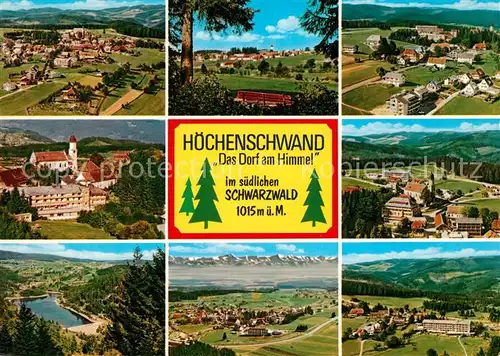 AK / Ansichtskarte Hoechenschwand Fliegeraufnahme Hoechenschwand