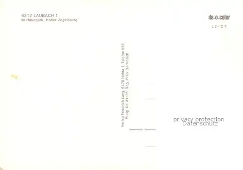 AK / Ansichtskarte Laubach_Hessen Fliegeraufnahme Laubach Hessen