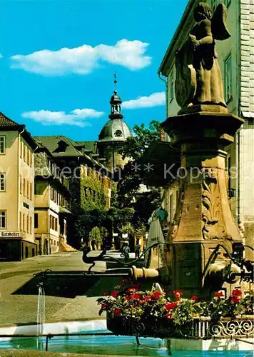 AK / Ansichtskarte Laubach_Hessen Engelsbrunnen Schloss Laubach Hessen