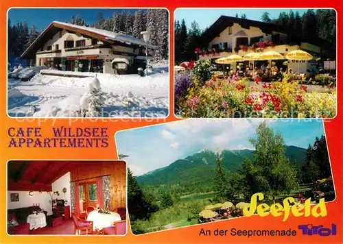 AK / Ansichtskarte Seefeld_Tirol Cafe Haus Wildsee Appartements Landschaftspanorama Seefeld Tirol
