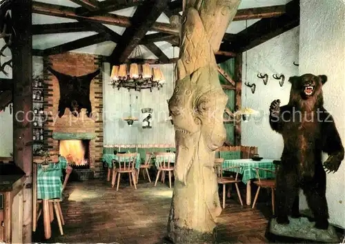 AK / Ansichtskarte Villach_Kaernten Cafe Restaurant Bar Ruine Landskron Baerenstueberl Baer Tierpraeparat Villach_Kaernten