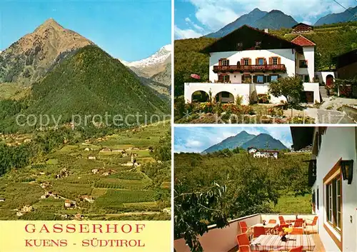 AK / Ansichtskarte Kuens Gaestehaus Pension Alpen Fliegeraufnahme Kuens