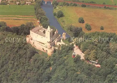 AK / Ansichtskarte Bad_Koesen Rudelsburg 12. Jhdt. Fliegeraufnahme Bad_Koesen