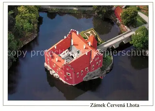 AK / Ansichtskarte Cervena_Lhota Zamek Wasserschloss Fliegeraufnahme Cervena Lhota
