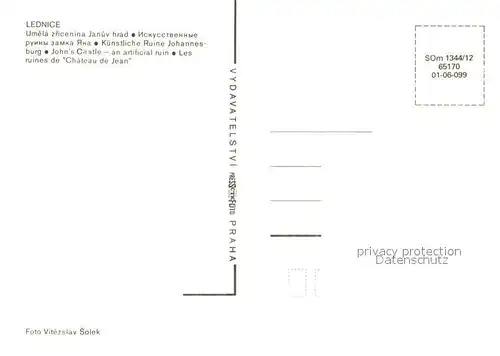 AK / Ansichtskarte Lednice_Eisgrub Kuenstliche Ruine Johannesburg Lednice Eisgrub