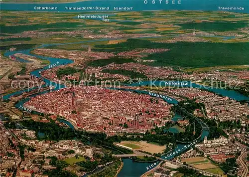 AK / Ansichtskarte Luebeck Hansestadt Fliegeraufnahme Luebeck