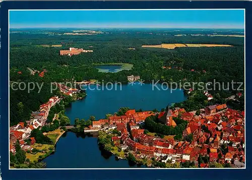 AK / Ansichtskarte Moelln_Lauenburg Kneipp Luftkurort Naturpark Lauenburgische Seen Fliegeraufnahme Moelln_Lauenburg