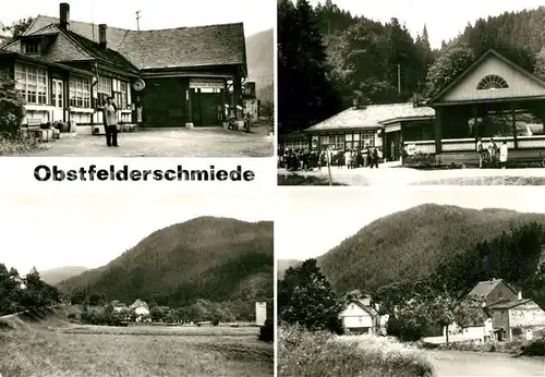 AK / Ansichtskarte Obstfelderschmiede Bahnhof Teilansicht mit Blick zum Steinberg Obstfelderschmiede