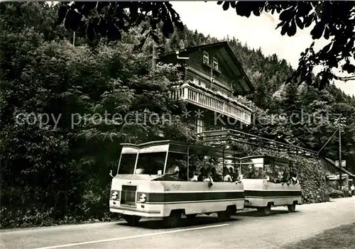 AK / Ansichtskarte Schwarzburg_Thueringer_Wald Schwarza Express am Schweizerhaus Schwarzburg_Thueringer