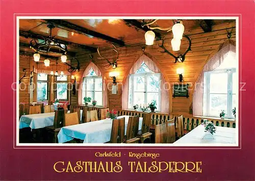 AK / Ansichtskarte Carlsfeld_Erzgebirge Gasthaus Pension Talsperre Carlsfeld Erzgebirge