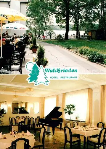 AK / Ansichtskarte Gross_Glienicke Hotel Restaurant Waldfrieden Terrasse Gross Glienicke