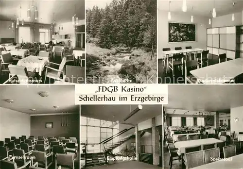 AK / Ansichtskarte Schellerhau FDGB Kasino Innenansichten Weisseritz Schellerhau