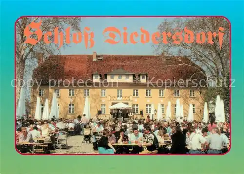 AK / Ansichtskarte Diedersdorf_Zossen Schloss Restaurant Gartenterrasse Diedersdorf Zossen