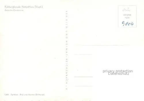 AK / Ansichtskarte Netzschkau Kuhbergbaude Gaststaette Netzschkau