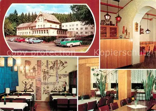 AK / Ansichtskarte Georgenthal_Gotha Ferienheim der Gummiwerke Thueringen Rodebachmuehle Kellerklub Speisesaal Gaststaette Georgenthal Gotha