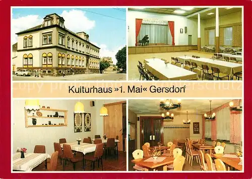 AK / Ansichtskarte Gersdorf_Hohenstein Ernstthal Kulturhaus 1. Mai Saal Restaurant Gersdorf