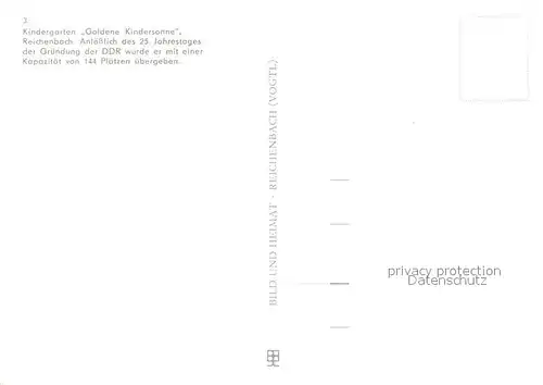 AK / Ansichtskarte Reichenbach_Vogtland Kindergarten Goldene Kindersonne Reichenbach_Vogtland