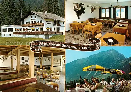 AK / Ansichtskarte Berwang_Tirol Gasthof Pension Jaegerhaus Terrasse Alpen Berwang Tirol
