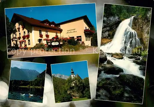 AK / Ansichtskarte Torren_Golling Gasthof Restaurant Hubertus Wasserfall Kirche See Wasservoegel Torren Golling