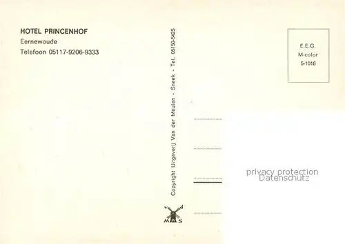 AK / Ansichtskarte Eernewoude Hotel Princenhof Restaurant Eernewoude