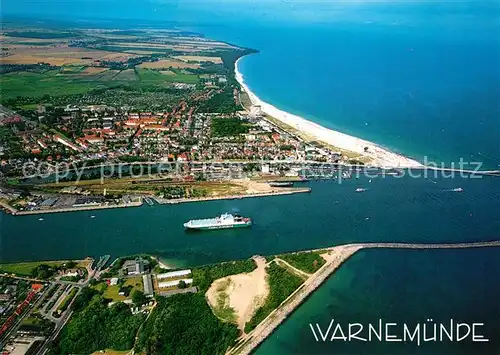 AK / Ansichtskarte Warnemuende_Ostseebad Fliegeraufnahme Warnemuende_Ostseebad