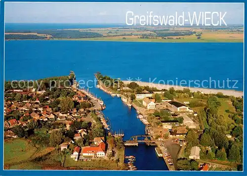 AK / Ansichtskarte Wieck_Greifswald Fliegeraufnahme Wieck Greifswald