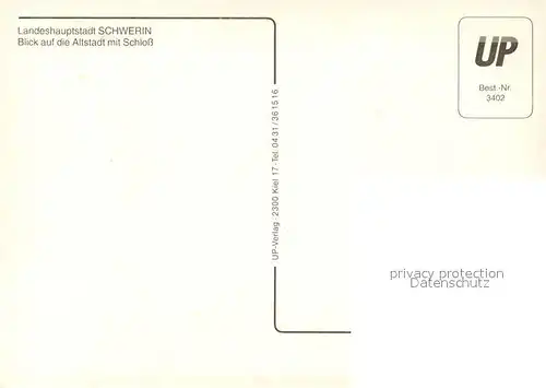 AK / Ansichtskarte Schwerin_Mecklenburg Fliegeraufnahme mit Schloss und Altstadt Schwerin_Mecklenburg