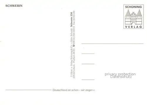 AK / Ansichtskarte Schwerin_Mecklenburg Fliegeraufnahme mit Schloss Schwerin_Mecklenburg