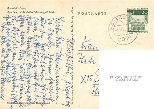 AK / Ansichtskarte Brunsbuettelkoog Fliegeraufnahme Brunsbuettelkoog