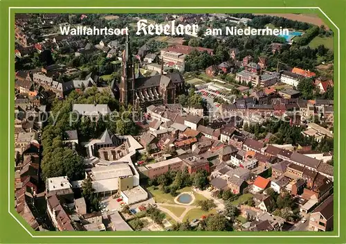 AK / Ansichtskarte Kevelaer Fliegeraufnahme mit Wallfahrtskirche Kevelaer