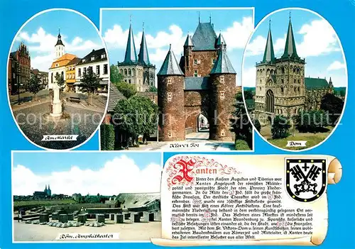 AK / Ansichtskarte Xanten Dom Klever Tor Markt Amphitheater Xanten