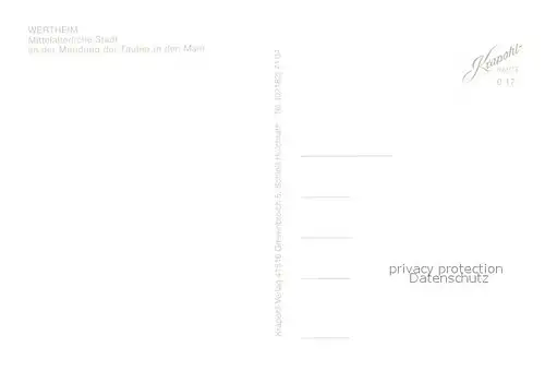 AK / Ansichtskarte Wertheim_Main Kittsteintor Spitzenturm Schloss Engelsbrunnen Wertheim Main