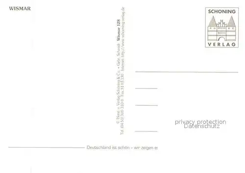 AK / Ansichtskarte Wismar_Mecklenburg Schloss Rathaus St Nikolaikirche Hafen Wismar_Mecklenburg