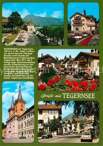 AK / Ansichtskarte Tegernsee Uferstrasse Hotel Dorfkern Kloster Tegernsee