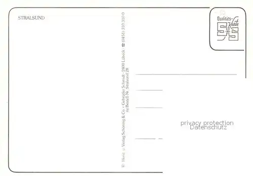 AK / Ansichtskarte Stralsund_Mecklenburg_Vorpommern Fliegeraufnahme Kirche Marktplatz Promenade Hafen Stralsund_Mecklenburg