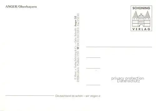 AK / Ansichtskarte Anger_Chiemgau Panorama Kirche Mariensaeule Dorfmotive Anger Chiemgau