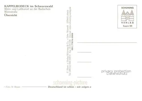 AK / Ansichtskarte Kappelrodeck  Kappelrodeck