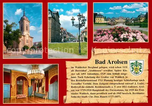 AK / Ansichtskarte Bad_Arolsen Kirche Schloss  Bad_Arolsen