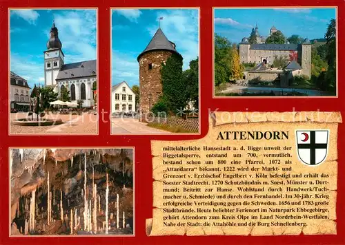 AK / Ansichtskarte Attendorn Burg Schnellenberg Attahoehle Attendorn