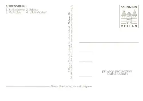 AK / Ansichtskarte Ahrensburg Schlosskirche Marktplatz Gottesbuden Ahrensburg