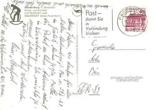 AK / Ansichtskarte Wuennenberg Paddelteich Fachwerk Burg Wuennenberg