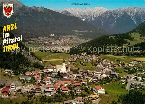 AK / Ansichtskarte Arzl_Pitztal Fliegeraufnahme Heiterwand Imst Arzl Pitztal