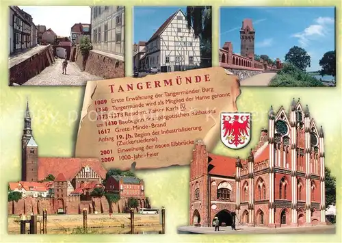 AK / Ansichtskarte Tangermuende Rossfurt Rathaus Kapitelturm Tangermuende