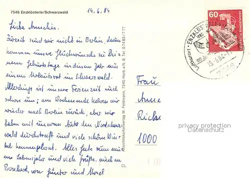 AK / Ansichtskarte Enzkloesterle Schwarzwald Fliegeraufnahme Enzkloesterle